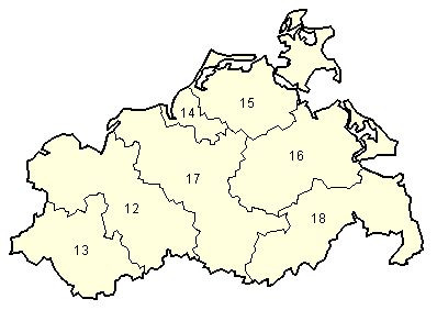 Map of Mecklenburg-Vorpommern