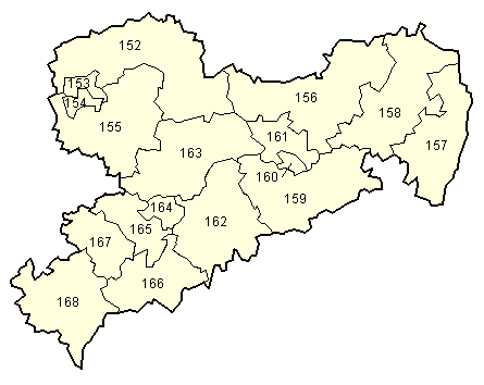 Map of Sachsen